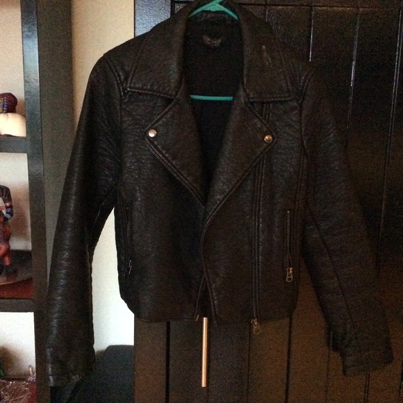 Topshop Jackets & Blazers - Top Shop Vegan Leather Jacket